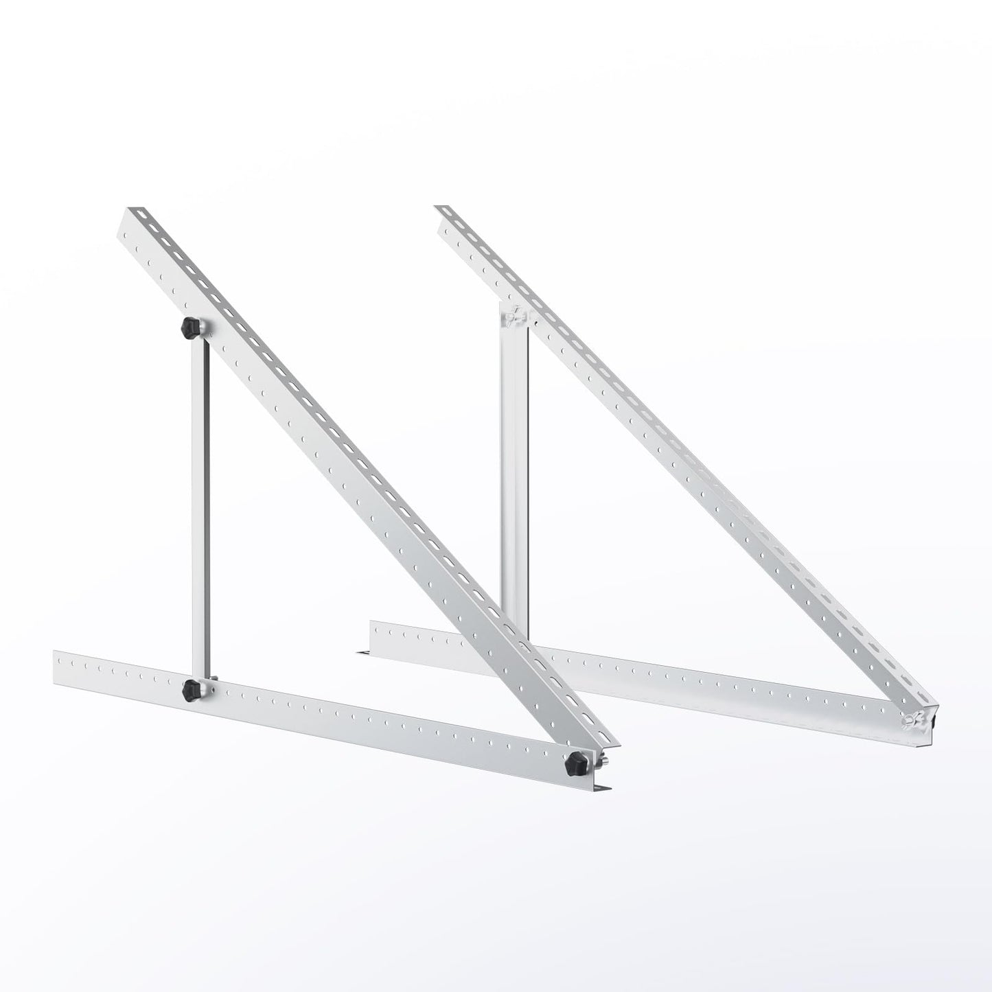 Adjustable Solar Panel Mount Brackets with Foldable Tilt Legs (50in) on Any Flat Surface for Any Off-Grid System