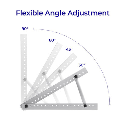 Adjustable Solar Panel Mount Brackets with Foldable Tilt Legs (50in) on Any Flat Surface for Any Off-Grid System