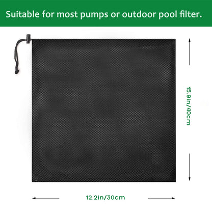 Mesh Pond Pump Filter Bag for Outdoor Water Ponds (2Pcs-12.2"x 15.9")