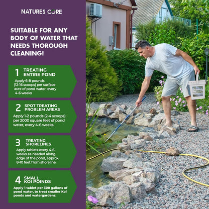 Muck Removal Tablets Natural Pond Sludge Remover, Safe for The Environment