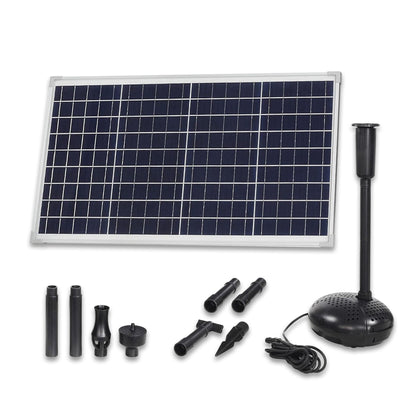 Solar Water Pump Kit (655+GPH, 18v DC Submersible, 35 Watt Solar Panel)