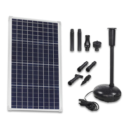 Solar Water Pump Kit (655+GPH, 18v DC Submersible, 35 Watt Solar Panel)